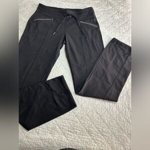 Athleta Black Jersey Knit Drawstring Pants With Back Pockets X-small